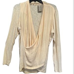 Anthropologie Dolan Left Coast Collection Crossroads Faux Wrap Blouse sz L
